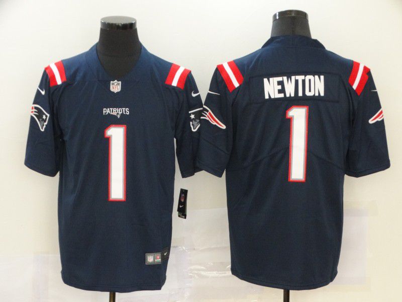 Men New England Patriots 1 Newton Blue Nike Vapor Untouchable Limited NFL Jersey